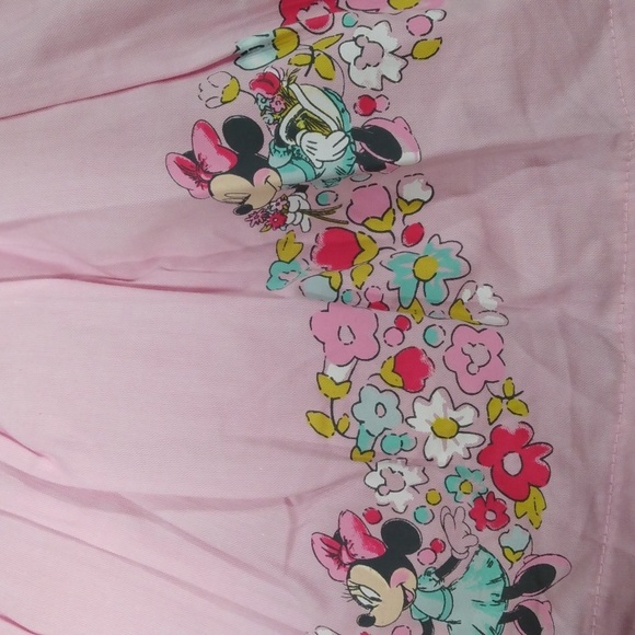 NWT 12 months girls pink Disney Tutu Couture Minnie Mouse Chambray Dress/Panty - Picture 2 of 6